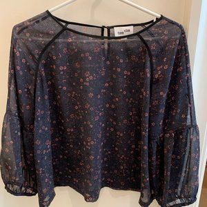 Frank & Oak Sheer Floral Top